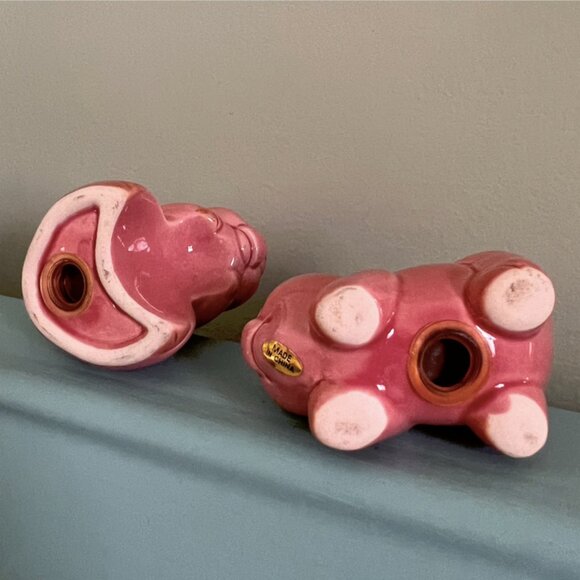 Naughty Vintage RARE Pig Shaped Salt & Pepper Shakers "Jamaica" Souvenir - Picture 5 of 11